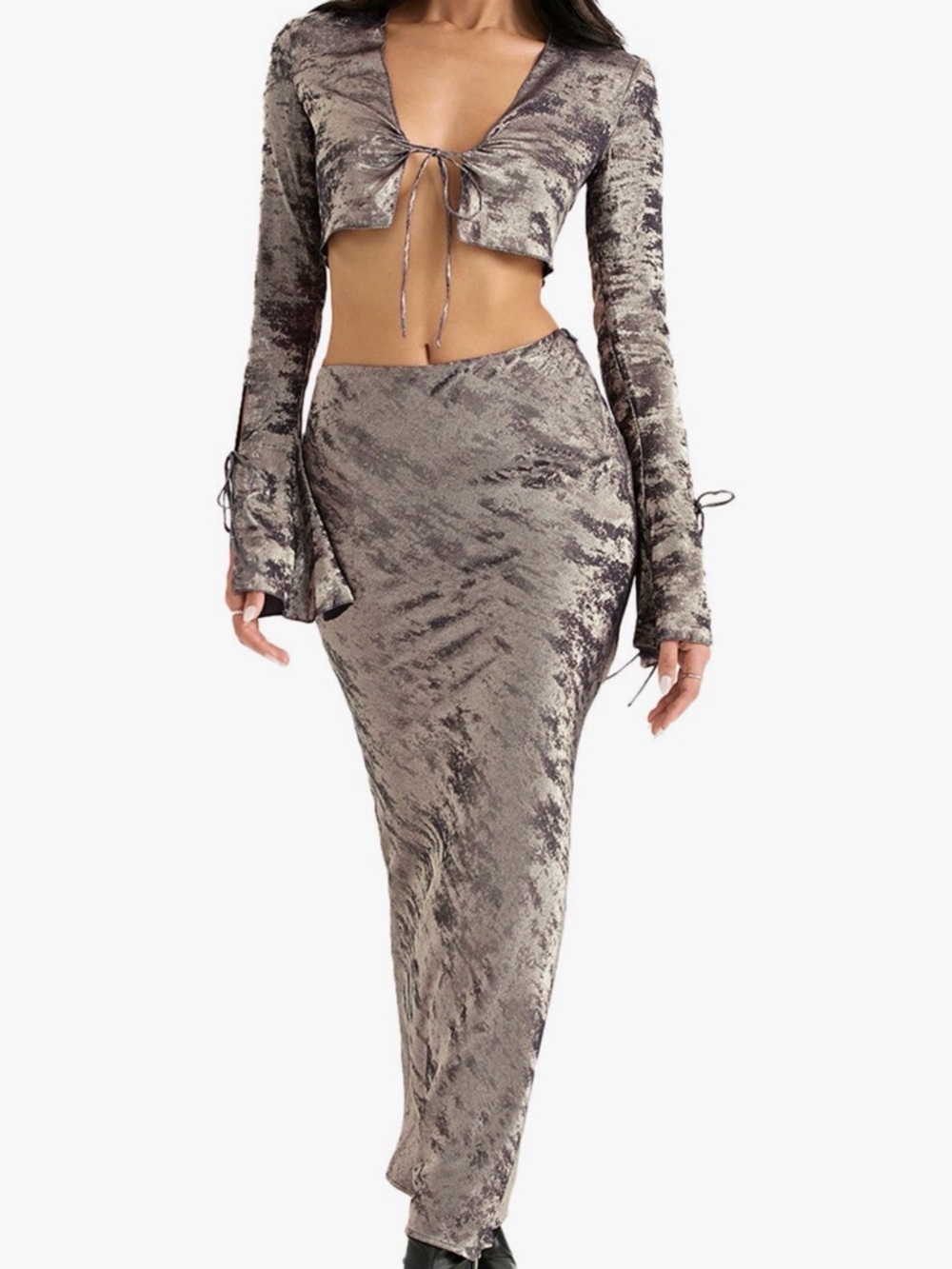 House of CB Metallic Bronze Matching Set - Clara Skirt & Giulia Top Small